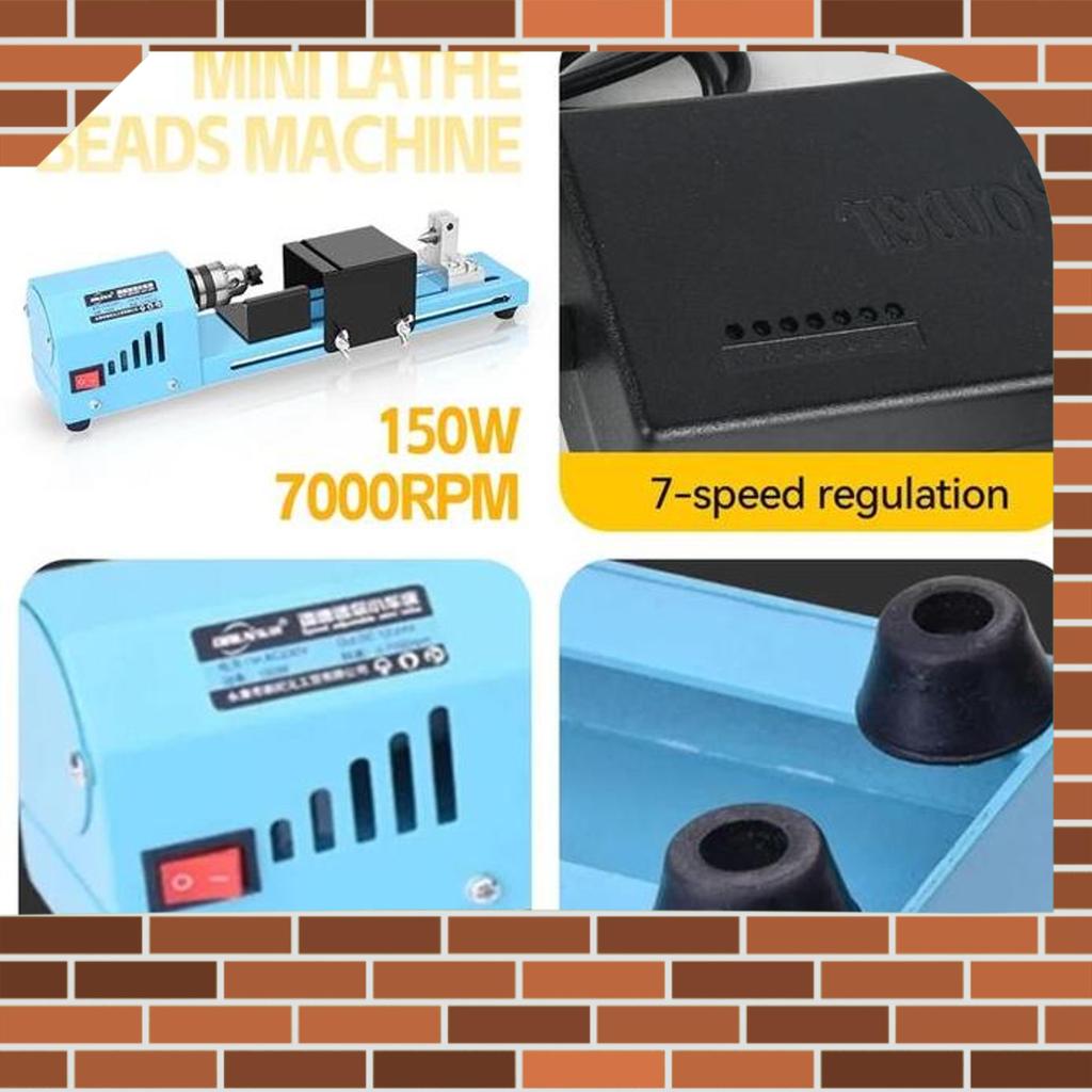 Mesin Bubut Kayu Diy Woodworking Kerajinan Seni Kreasi Ukir Pahat Kayu Mini Lathe Beads Grinding Pol