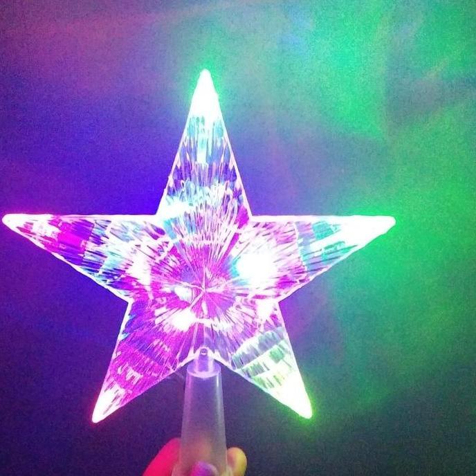 Ready  Pucuk pohon natal / bintang pohon natal / lampu bintang pohon natal hi