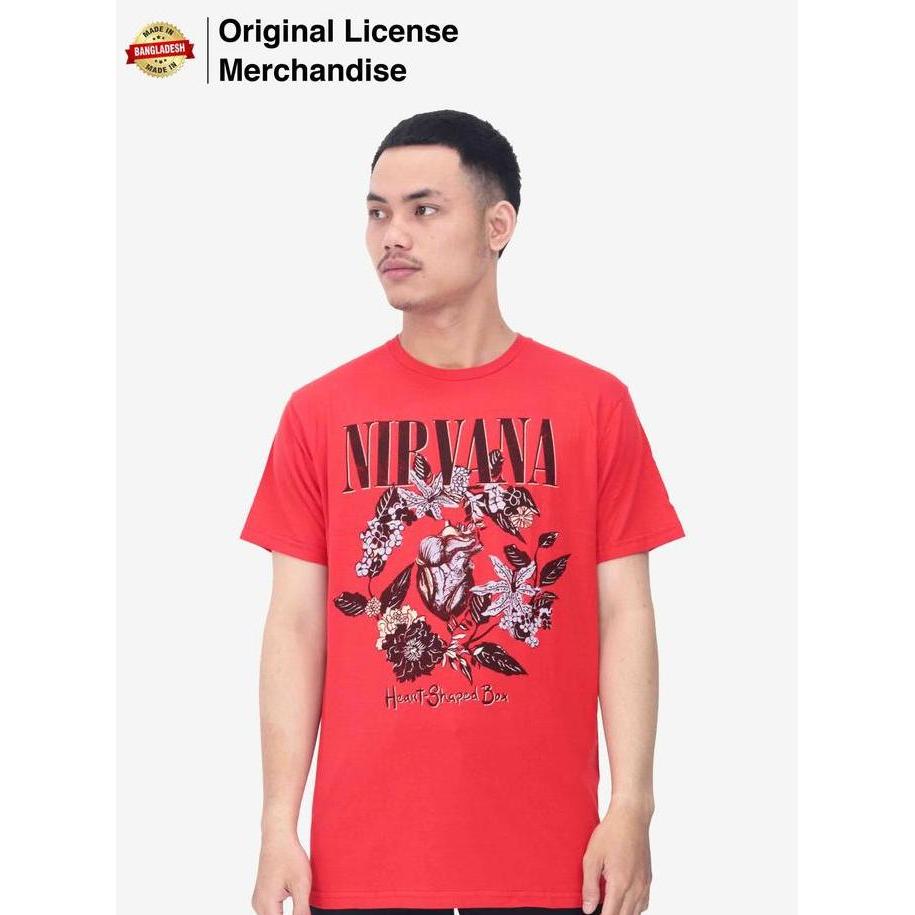 Kaos Baju Tshirt Pria NIRVANA Original Import Premium Heart Shaped Box murah