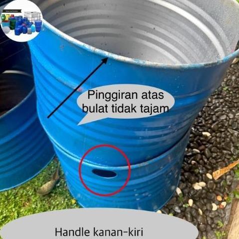 drum besi bekas 200L,tong sampah besi 100L,pot jumbo,pengunci&tutup drum