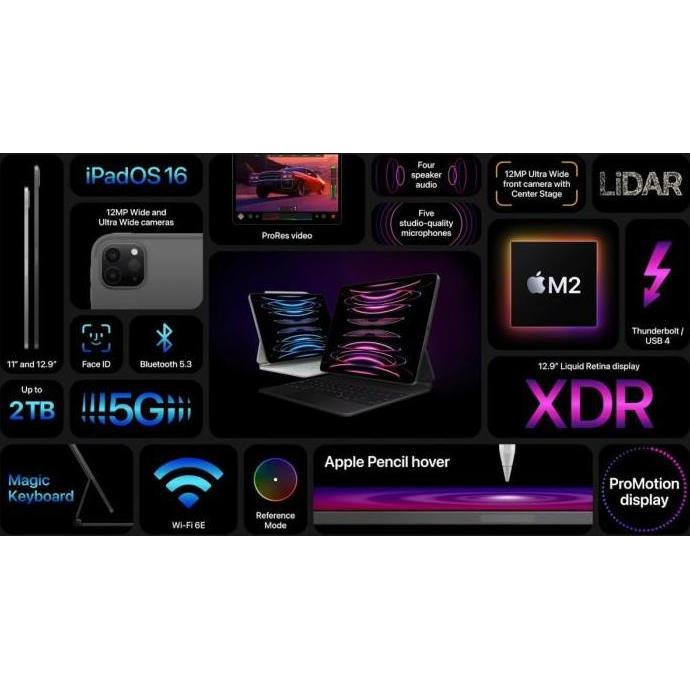iPad Pro M2 M4 11 12.9 13 Inch 2022 2024 WiFi Cell 128GB 256GB 512GB 1TB 2TB