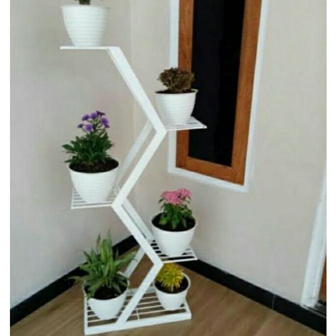 BEBAS ONGKIR - RAK BUNGA MURAH/RAK BUNGA BESI/STANDING POT BESI/TINGGI 1 METER