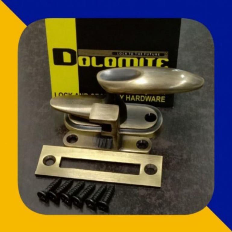 Rambuncis Dolomite/kunci jendela/Grendel jendela/slot jendela kayu antik Brass RB-2141