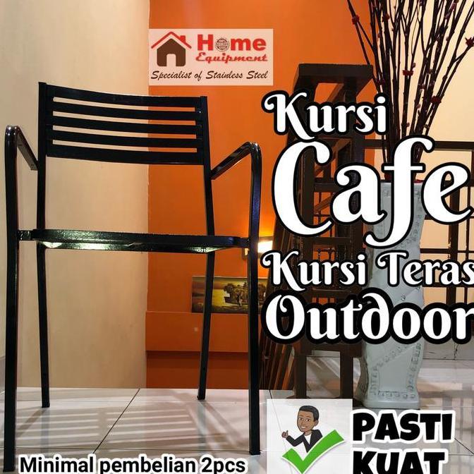 PROMO - Kursi Teras/Kursi Cafe/Kursi Resto Outdoor Holo Besi Kotak Cat Coating