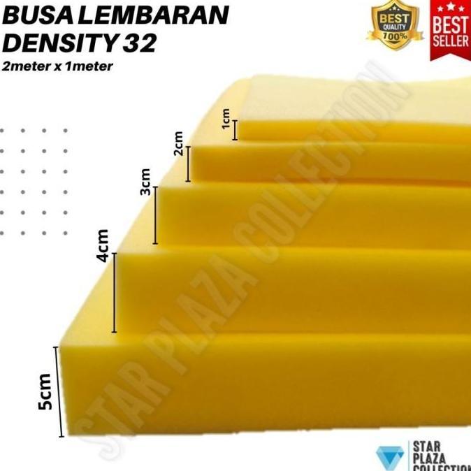 TERLARIS - Busa Lembaran Royal Kuning Yellow-1 Density 32 (Sofa, Matras, Kasur) - 5cm