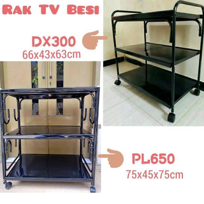 TERMURAH - Rak TV Susun Besi Dorong Kuat Kokoh Serbaguna