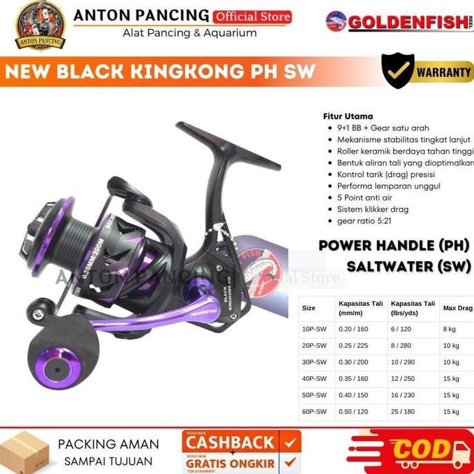 Reel Pancing New Black Kingkong SW PH 1000 2000 3000 4000 5000 6000