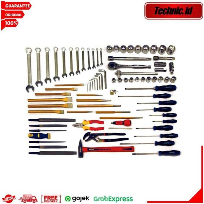 Krisbow LPWTS1 Set Perkakas Mekanik Dasar 83 Pcs Basic Workshop Tool Set Mm 83PCS Hand Tools Tool Ki