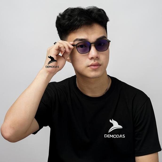 Frame Demodas 2127L Lensa Bluechromic All Size Pria Wanita - Hitam Doff Kacamata Antiradiasi Blueray