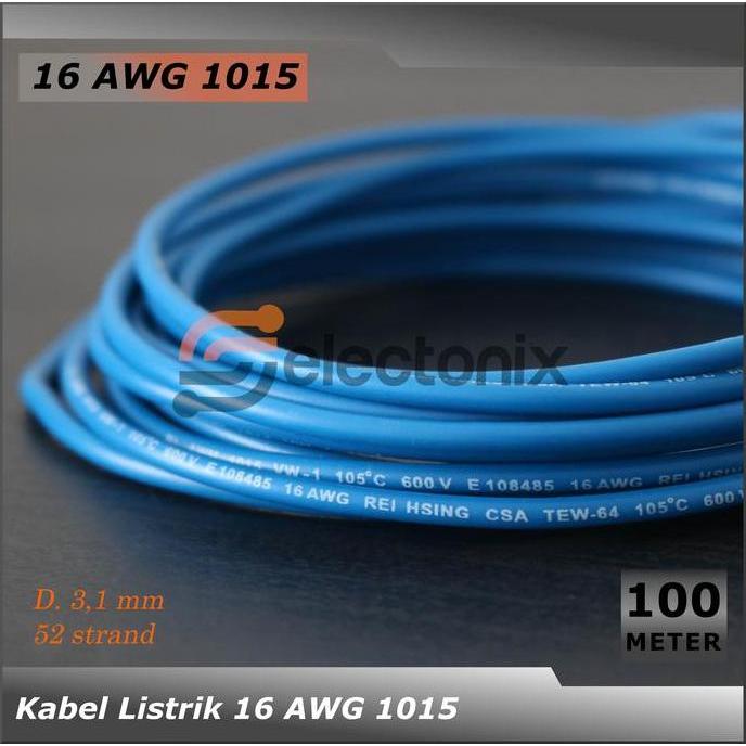 Promo Kabel 16 AWG UL1015 [100 Meter] - Kulit Tebal Diskon