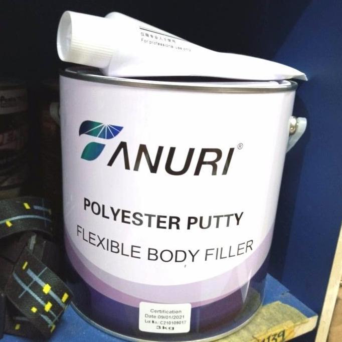 TANURI polyster putty galon - Dempul tanury 3KG - dempul mobil