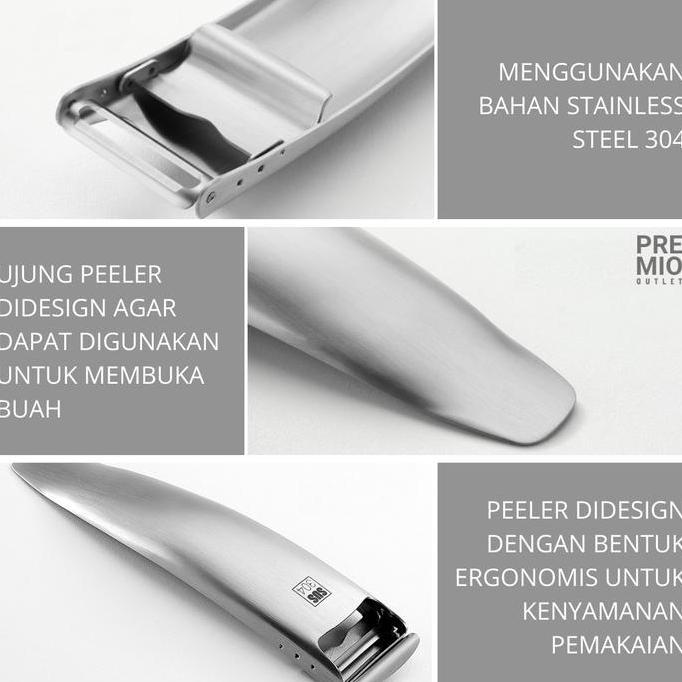 PREMIO Parutan Alat Kupas Pengupas Buah Kentang Sayur Serbaguna