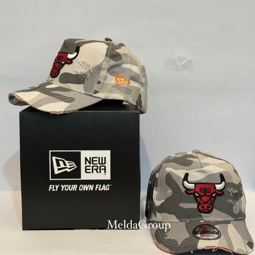 ~Harga Special~ Topi Baseball Distro Camo Bordir Chicago Bulls - Topi Baseball Motif Camo Robek High