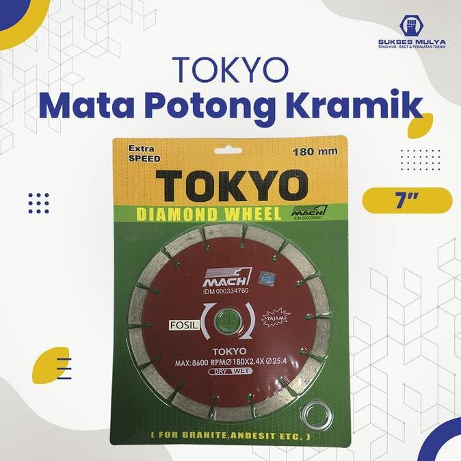 TOKYO Mata Potong Keramik 7" Potong Granit Diamond Cutting Wheel Dry