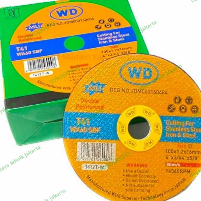 Batu potong 4inchi WD gurinda potong 4"WD isi 20pc