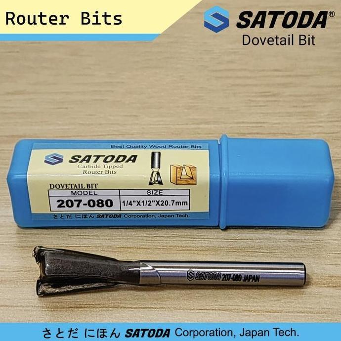 SATODA Router Bit 207-080 Mata Profil Dovetail Bit for Leigh 12 mm