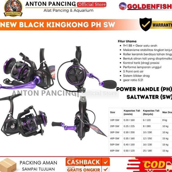 Reel Pancing New Black Kingkong SW PH 1000 2000 3000 4000 5000 6000