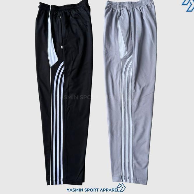 Terbaru Celana Trening Panjang Pria Wanita Hitam Putih / Celana Olahrga Panjang Hitam Garis Putih / 