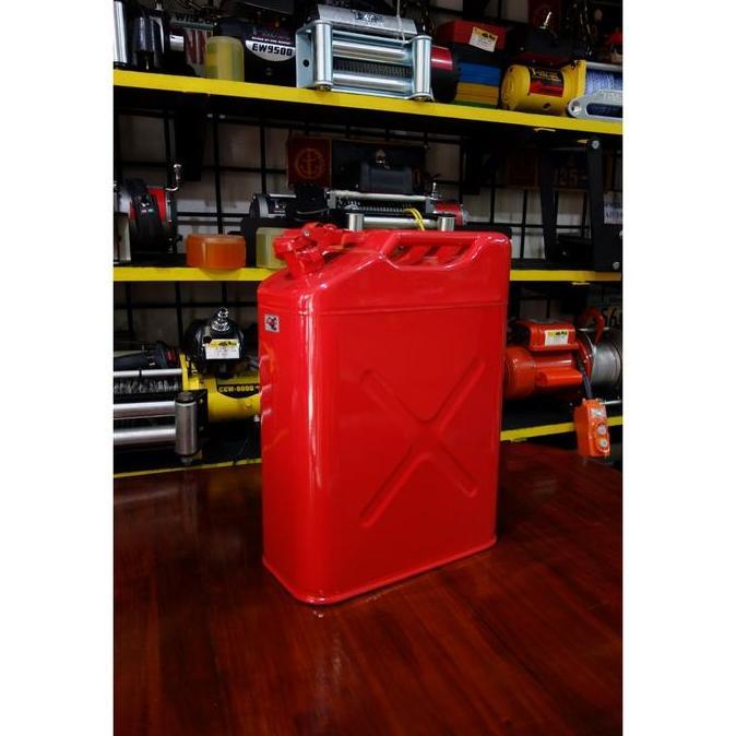 Jerigen Besi 20 liter / Steel Jerrycan / Oil tank 20 liter tutup US STYLE GAN