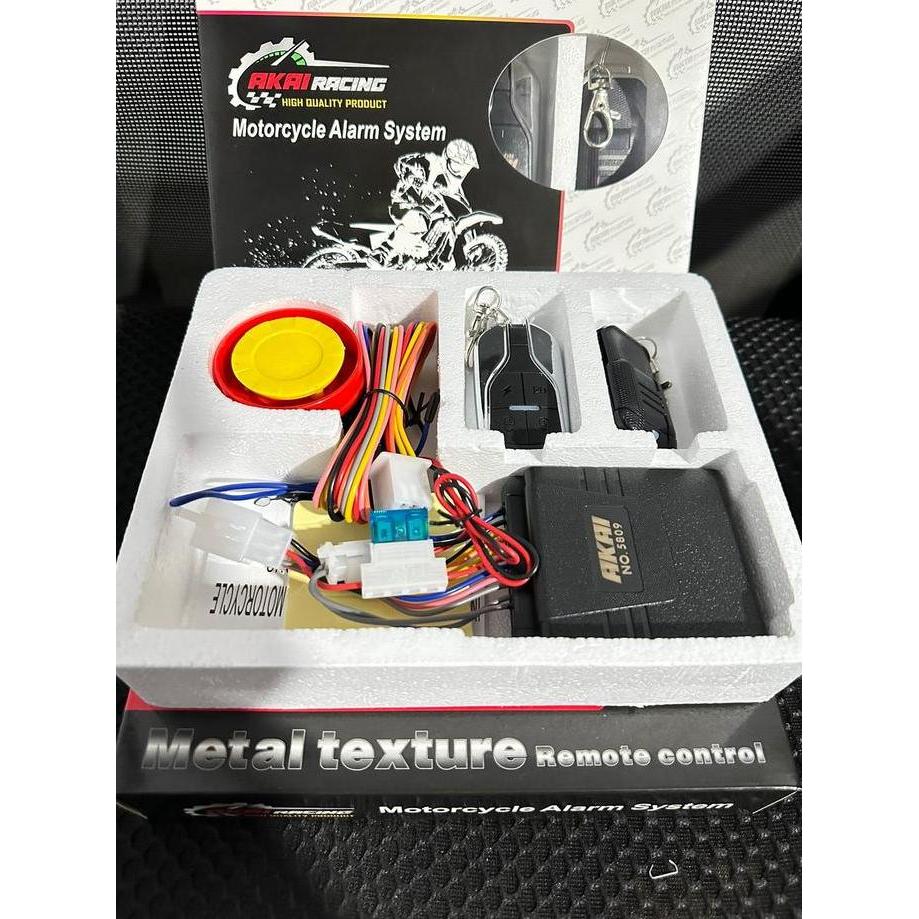 Promo  alarm anti maling remot anti maling motor plus lampu LED universal