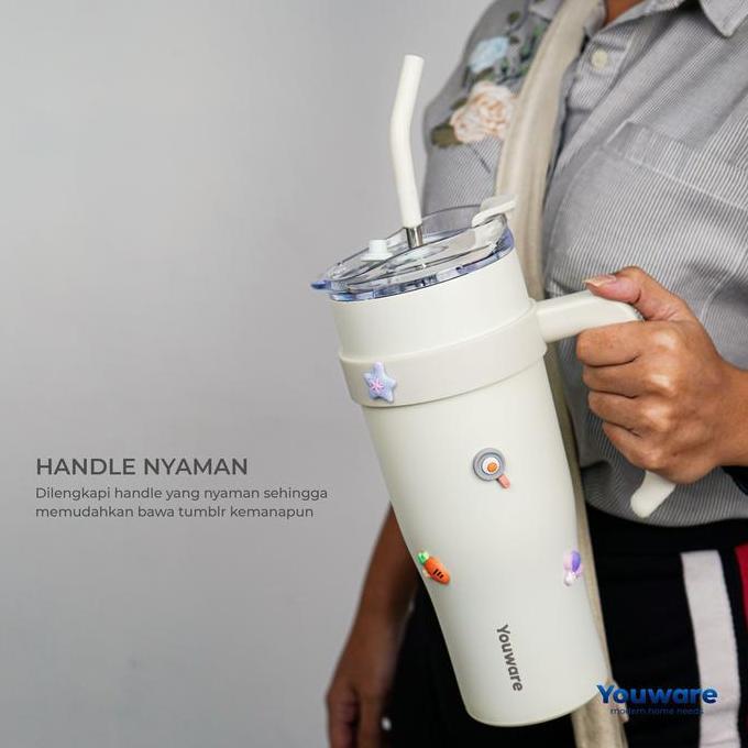 Youware - Noire Stainless Tumblr 1200 (ml) Hot and Cold BPA FREE / tumbler 1.2 Liter bisa Panas dan 