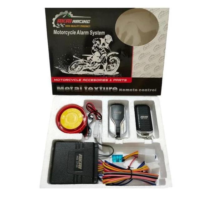 (Bisa COD)Alarm Motor Anti Maling Alarm Control Jarak Jauh 2 Remote Stater Sensor Getar Universal Se