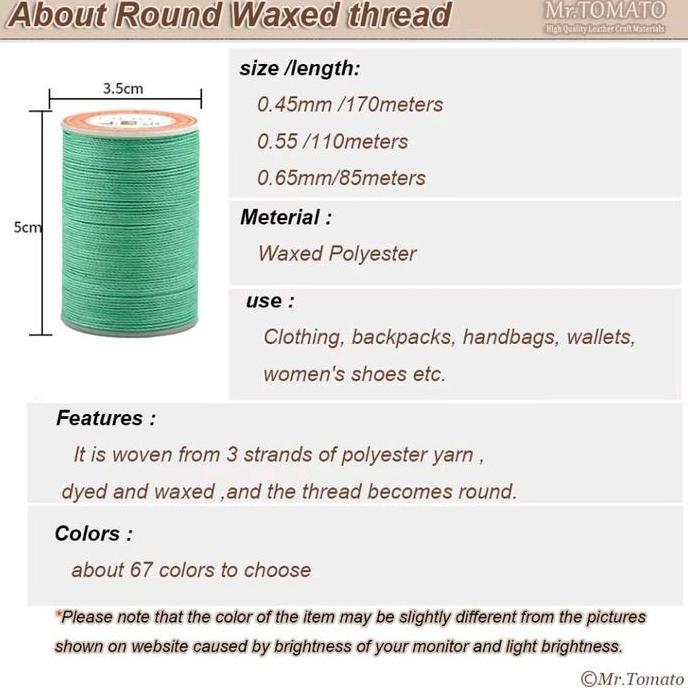 Galaces waxed sewing leather thread SRA
