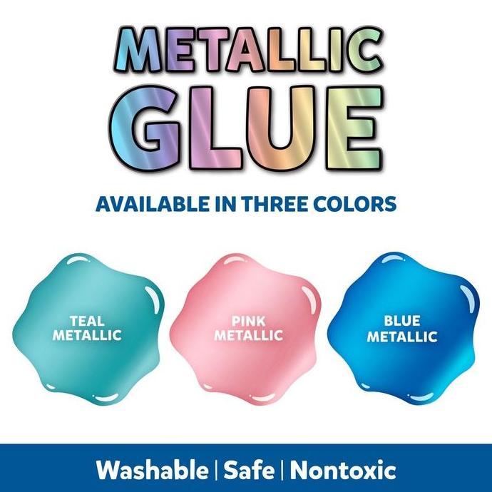 Elmers washable metallic color liquid glue for making slime