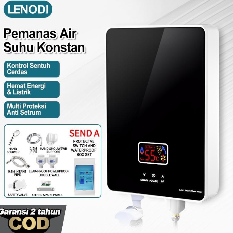 Lenodi/Pemanas air listrik instan yang dipasang di dinding/Instan water heater/Water heater Suhu Kon