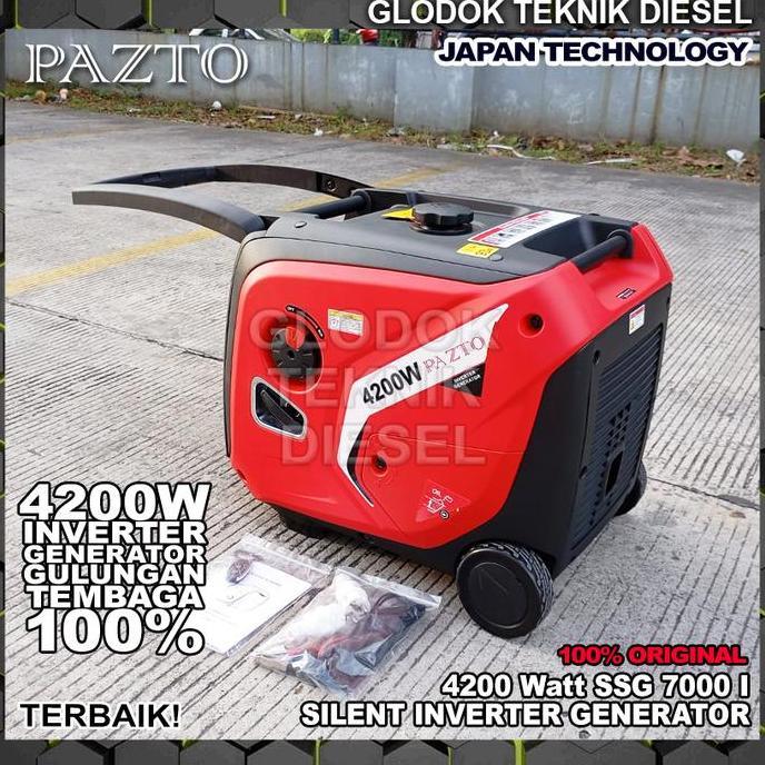 SILENT GENSET INVERTER 3000 WATT 4000 WATT SILENT INVERTER GASOLINE GENERATOR 4200 - 3700 WATT SUPER