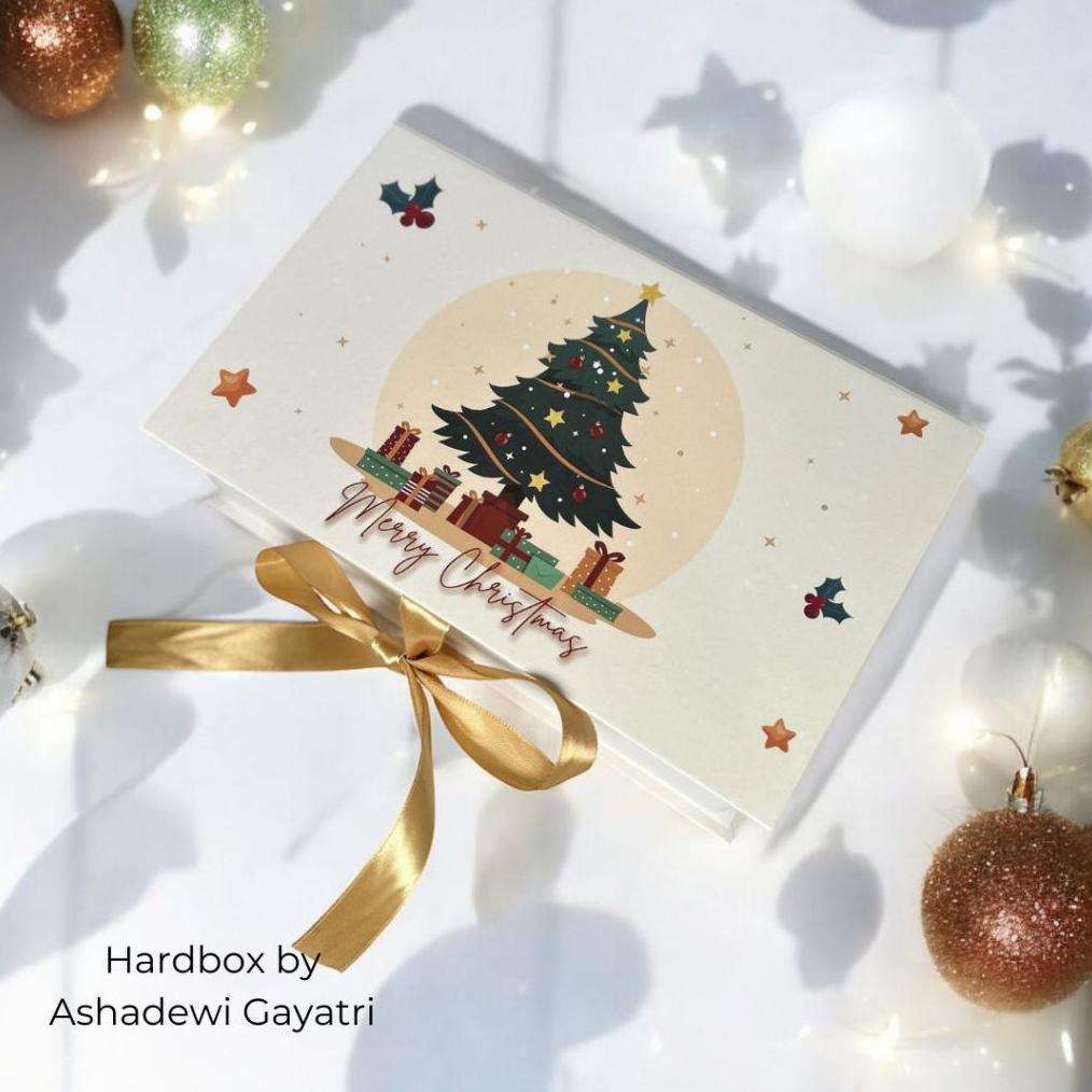 HARDBOX BY ASHADEWI - Pine Tree Christmas / Hardbox Natal / christmas / hampers / gift / custom box