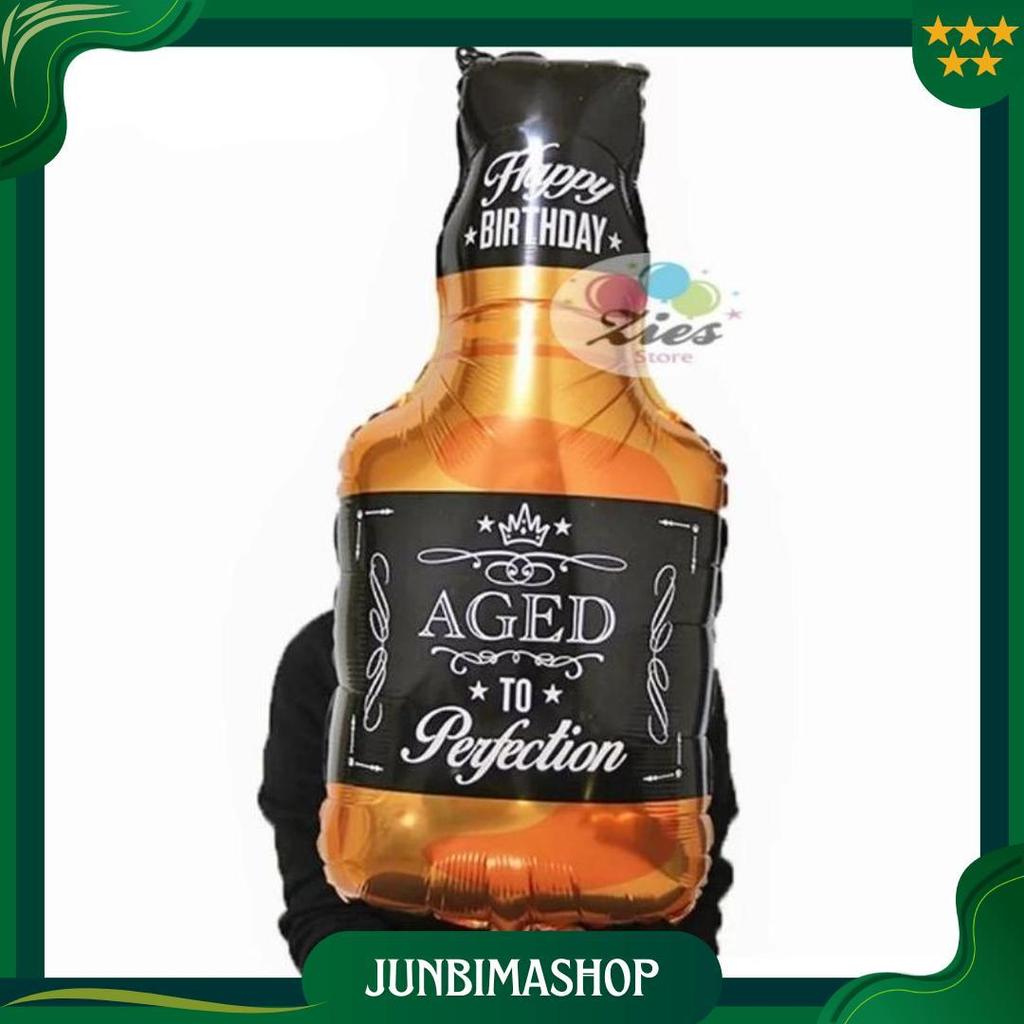 Balon Foil Happy Birthday Botol Whiskey / Balon Foil Botol Wine Perfection Jumbo Zs Sale