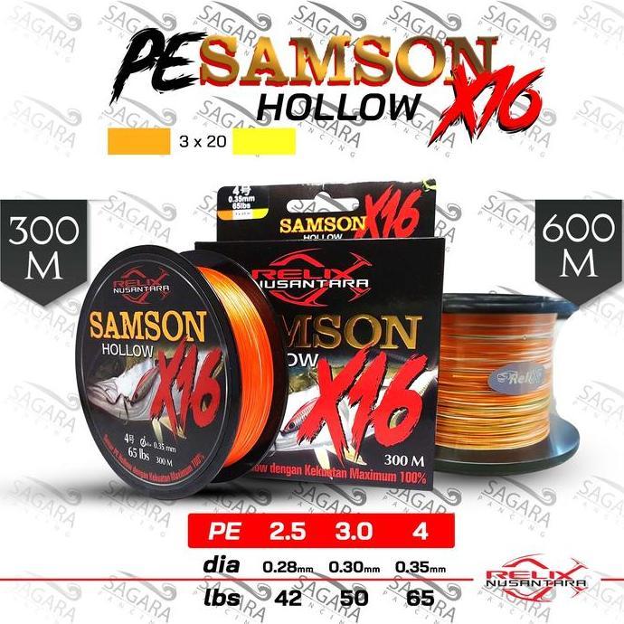 Senar PE Samson X16 PE Samson X12 300 | 400 | 500 | 600 Meter PE Relix Nusantara Senar Pancing