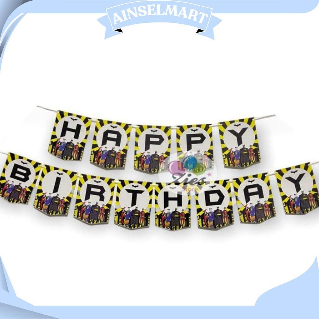 Banner Happy Birthday Batman / Banner Ulang Tahun Batman Zs Promo