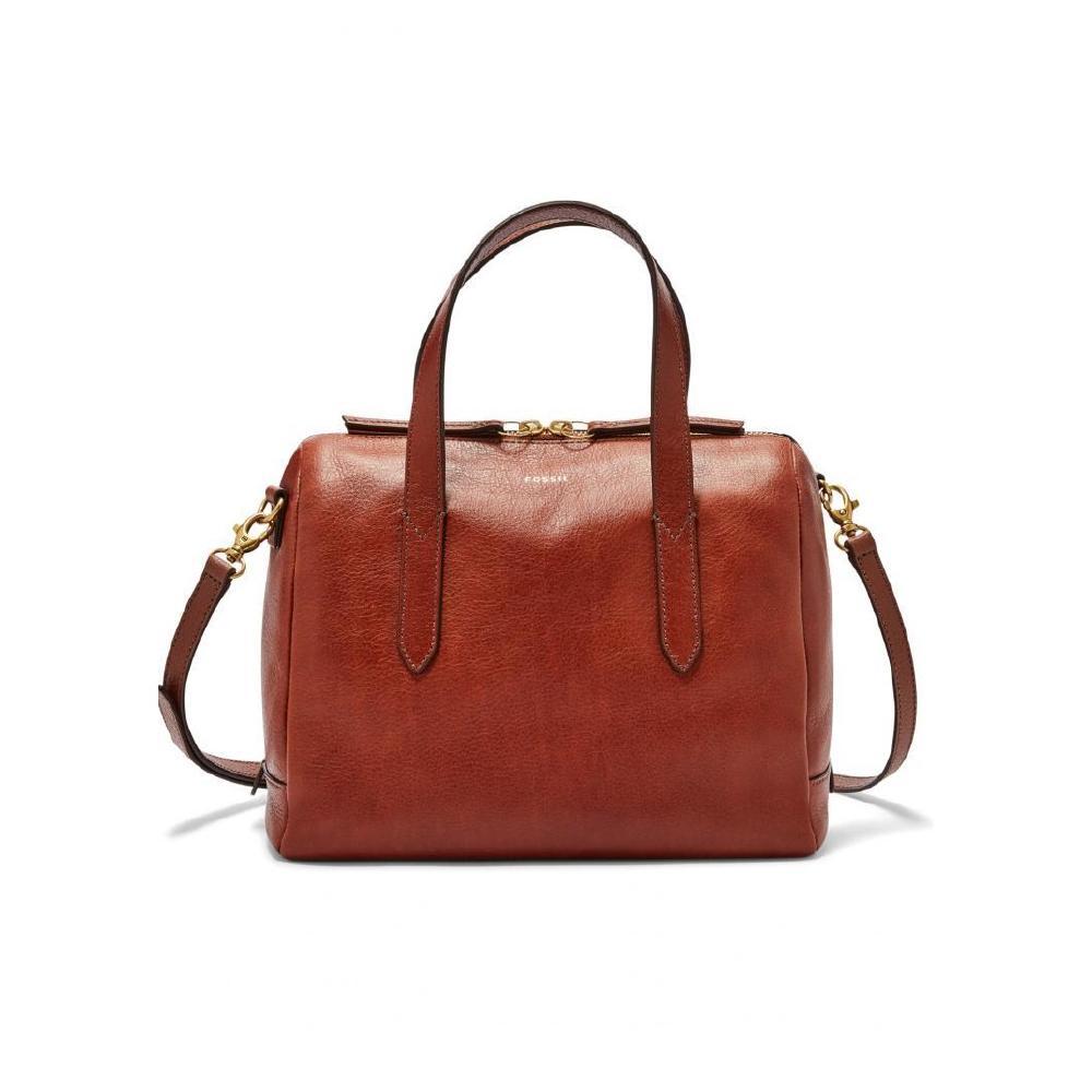 Fossil Sydney Leather Satchel Medium Brown Tas Wanita-SHB1978-210
