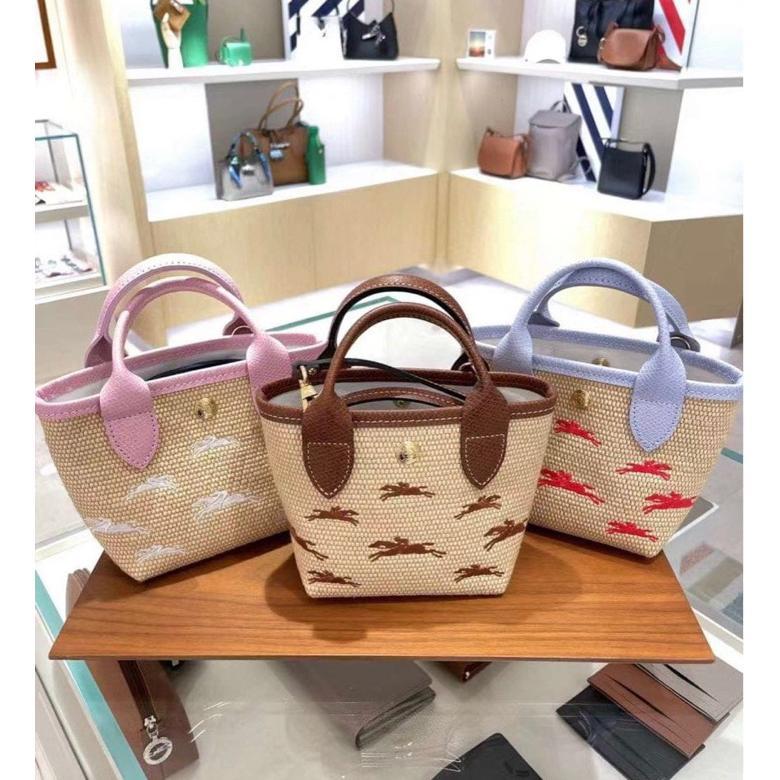 L01 PAINER ROTAN LCHMP - TAS WANITA LC WOVEN WICKER STRAW RATTAN BAG FASHION IMPORT