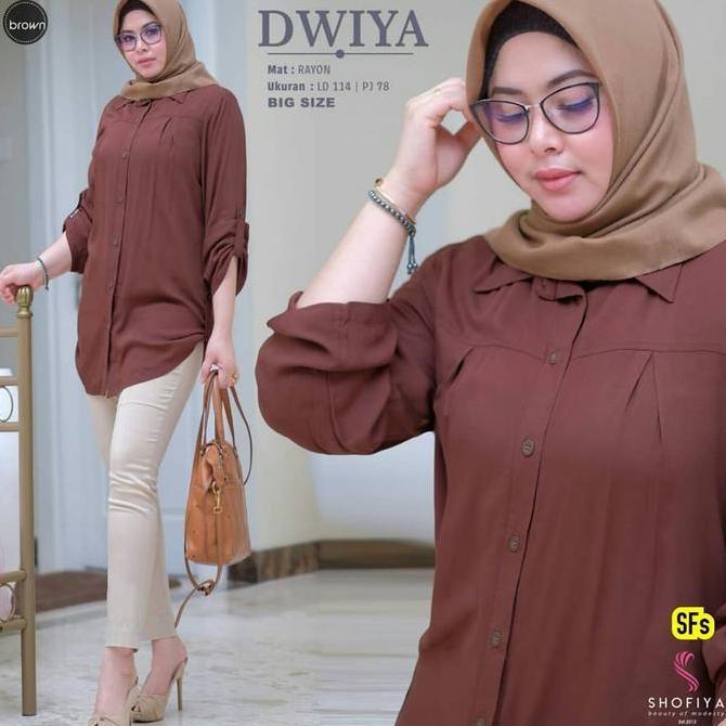 Dwiya Tunik Bahan Katun Rayon // Kemeja Wanita // baju atasan wanita tunik korean style tunik premiu
