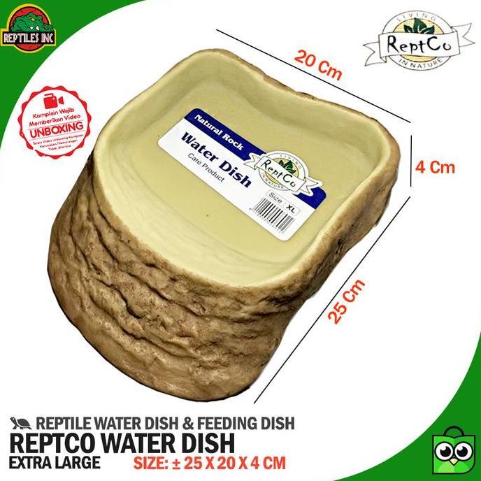 ReptCo Water Dish XL / Wadah Tempat Air Minum Reptil Hewan Kurakura