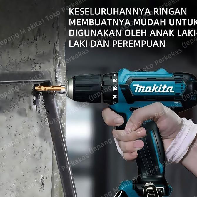 Garansi lokal di IndonesiaMakita DF333D 36V Bor Impact Cordless Bor Cordless Impact Drill Beton Impa