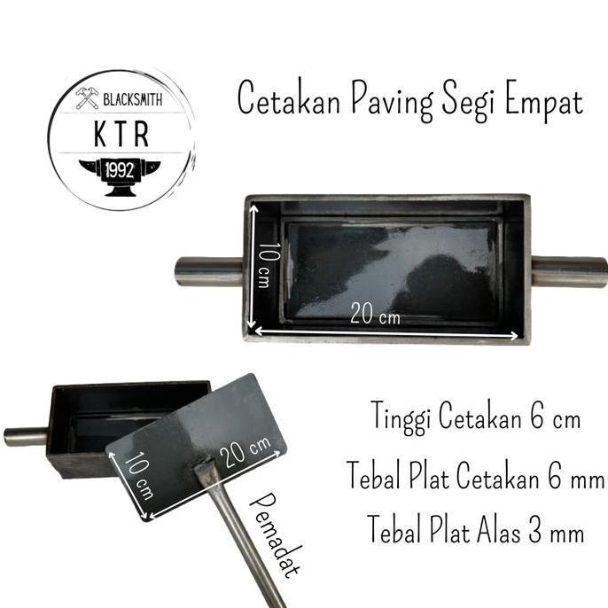 Cetakan Paving Segi 4 Empat Polos Manual