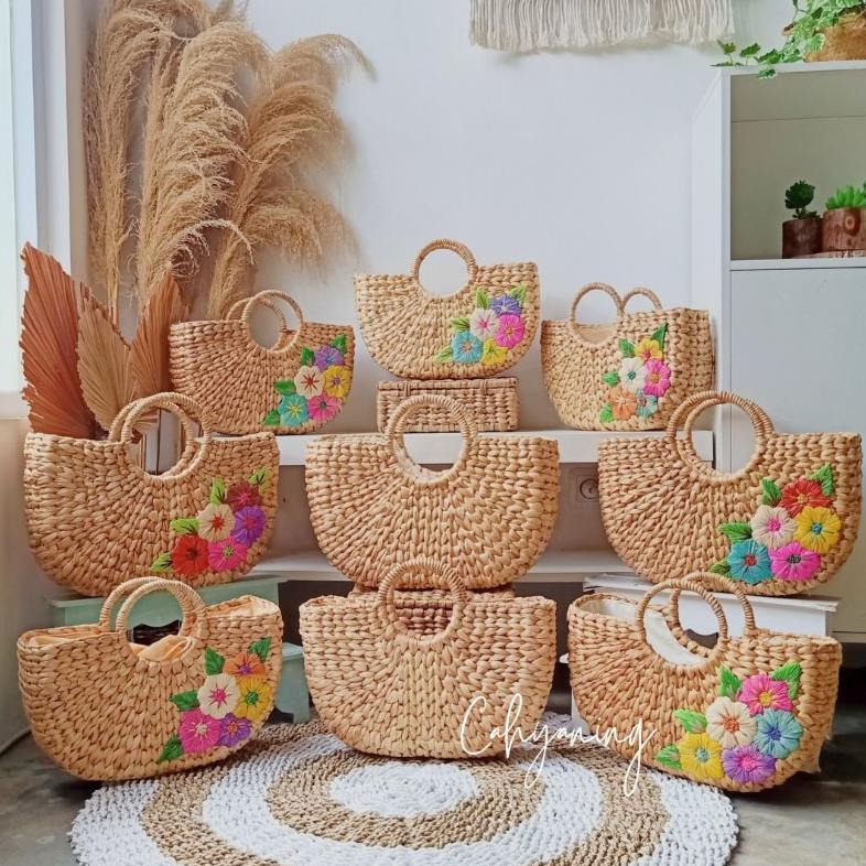 4. READY KIKAN BAG Tas Anyaman Enceng Gondok / Tas Anyaman / Tas Jogja