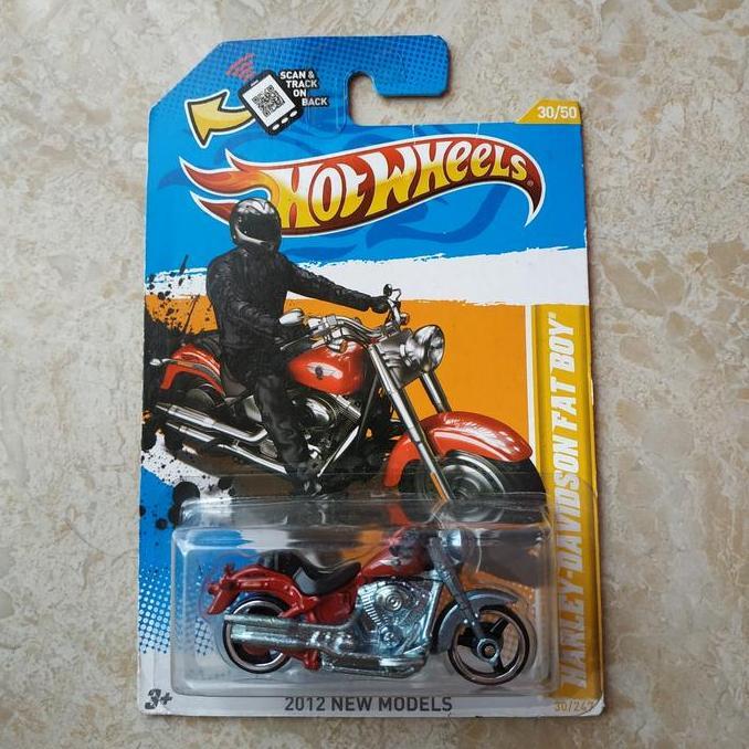 Hotwheels Harley Davidson Fat Boy Akta Red Rare Collectible Murmer