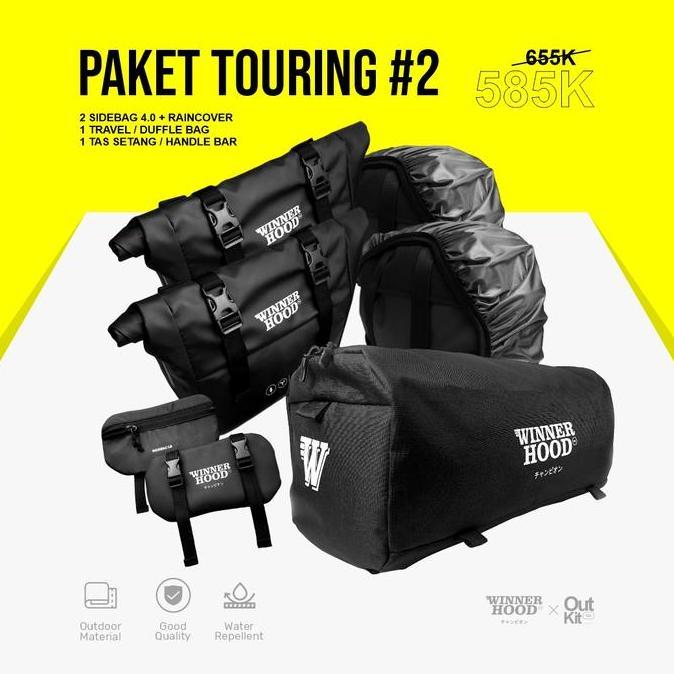 WINNERS KIT - Paket Motor Honda WIN 100 ( Tas Stang, Sidebag, Touring, Raincover )