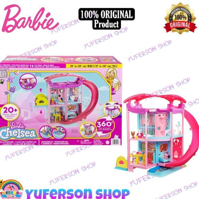 Barbie Chelsea Playhouse Playset Mainan Rumah Boneka Barbie Chelsea