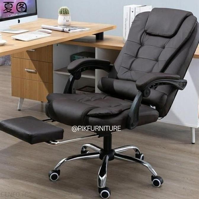 Promo KURSI KANTOR OFFICE CHAIR KURSI KERJA KULIT BANGKU KERJA KURSI OFFICE Diskon