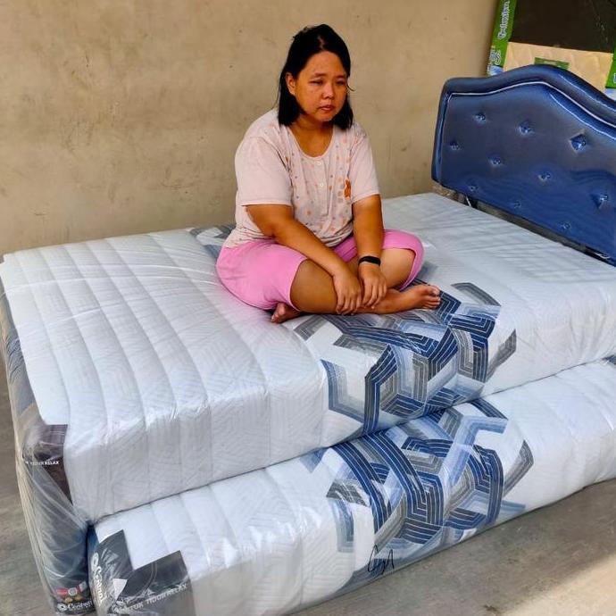 Promo Promo Set kasur Spring bed 2 in 1 Central Gold 120x200 Bianca Diskon