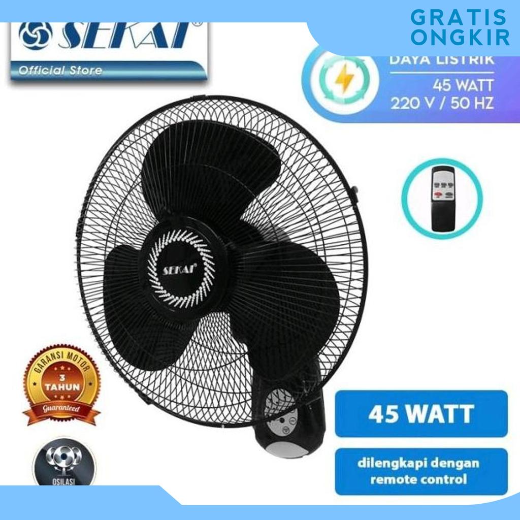 Kipas Angin Dinding 16" Sekai Wfn 1628Rc Remot