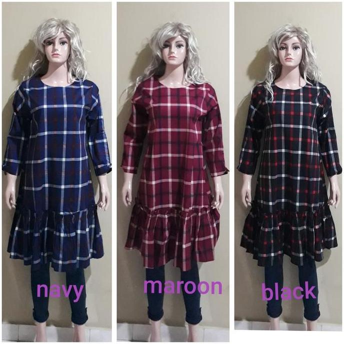Baju atasan blus tunik muslim Wanita stretch import Terlaris