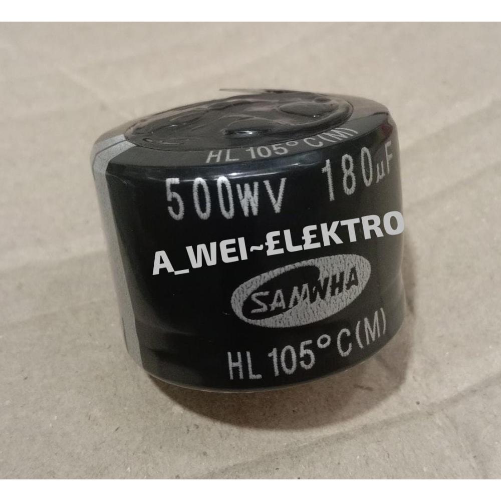 ELCO 500WV 180uF SAMWHA KAPASITOR ORIGINAL