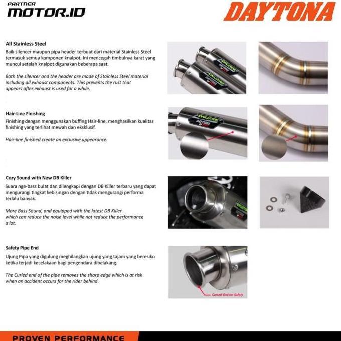 KNALPOT RACING ALL NEW NMAX 155 / AEROX CONNECTED DAYTONA EVOLUTION